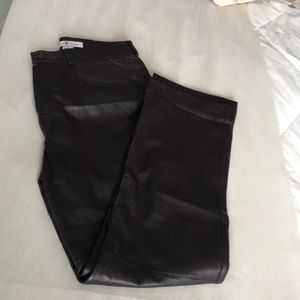 Brown leather pants